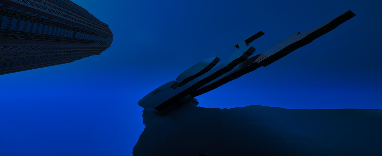 2018-09-05 Messeturm und Hammering Man